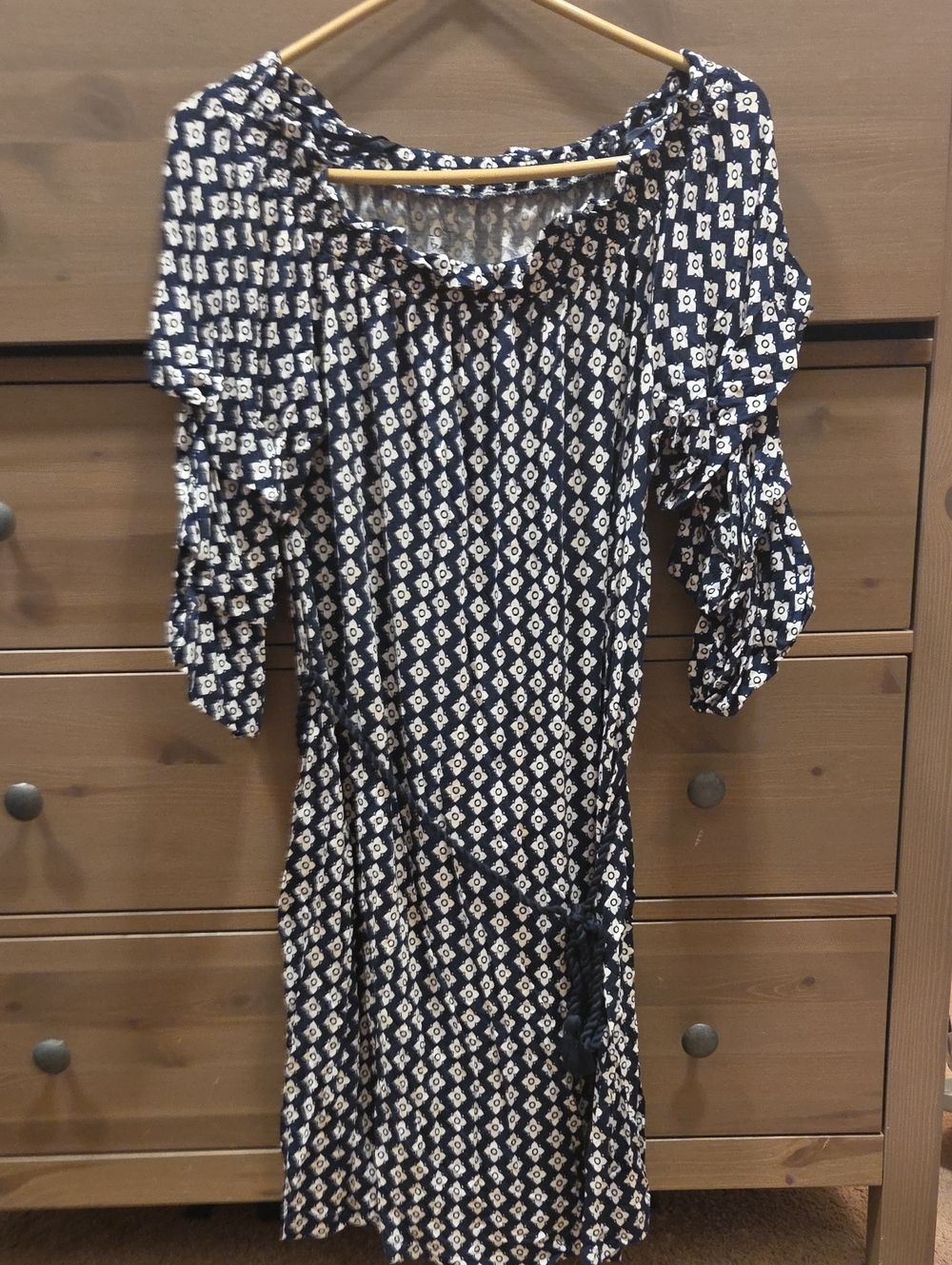 Loft Blue And White Dress